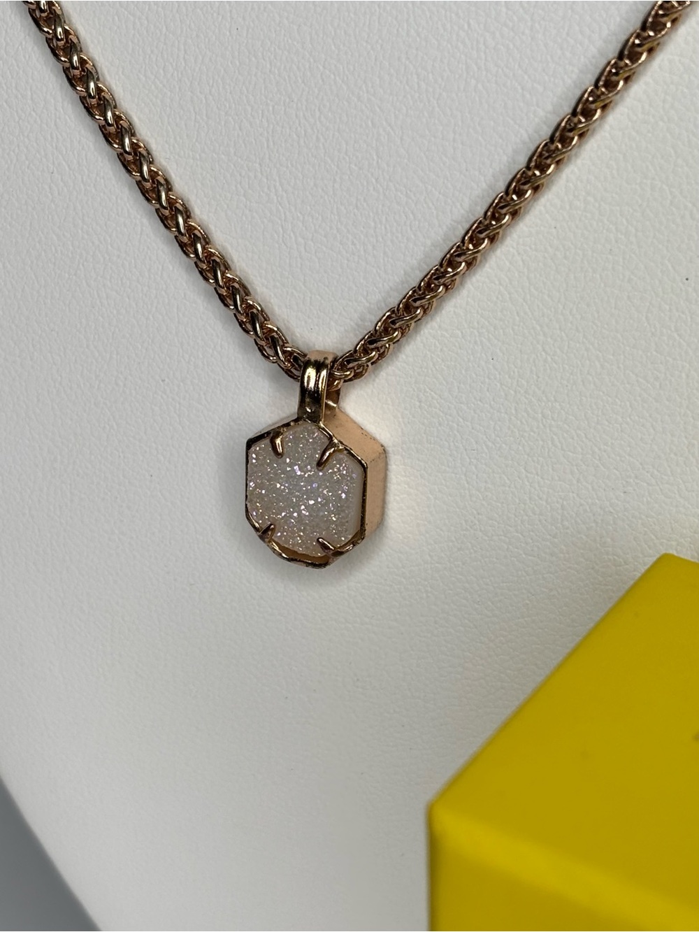 Kendra Scott Rose Gold Druzy Pendant Necklace